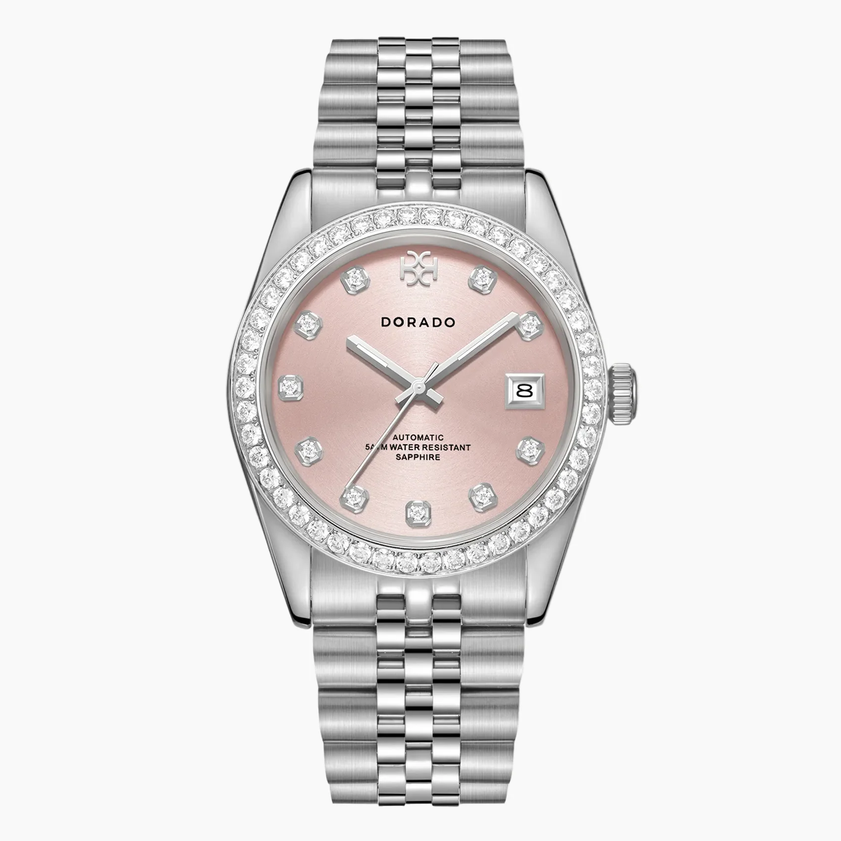 DORADO Iced Silver Timeless Watch - Pink