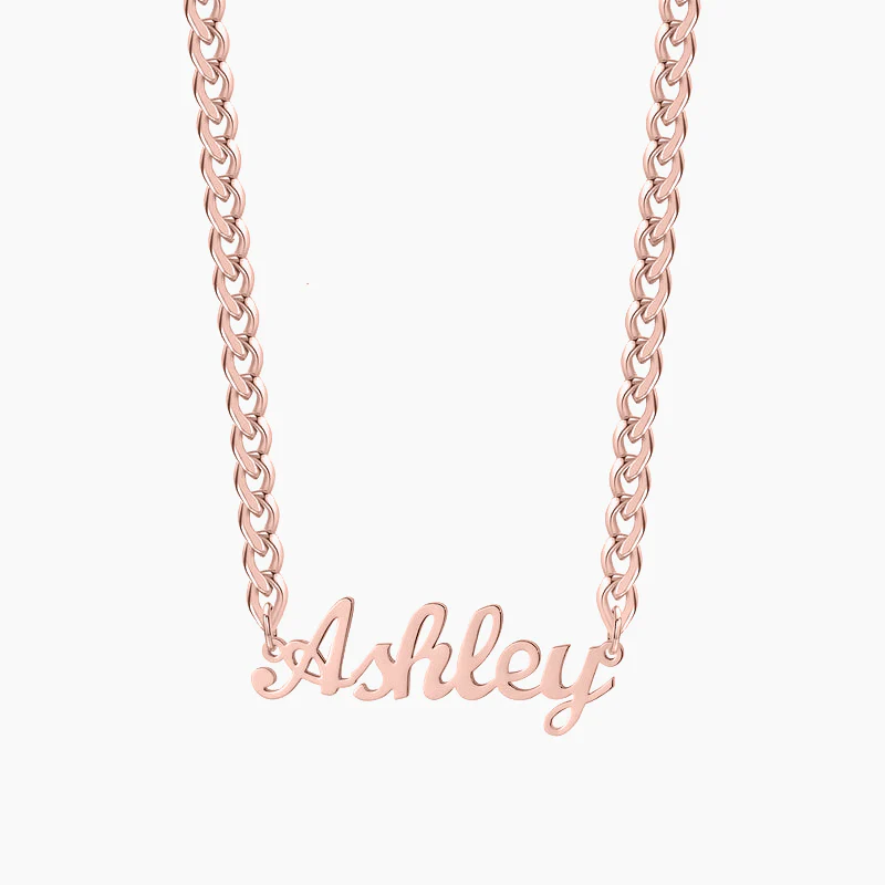 Custom Name Necklace w/ Cuban Chain - Image 12