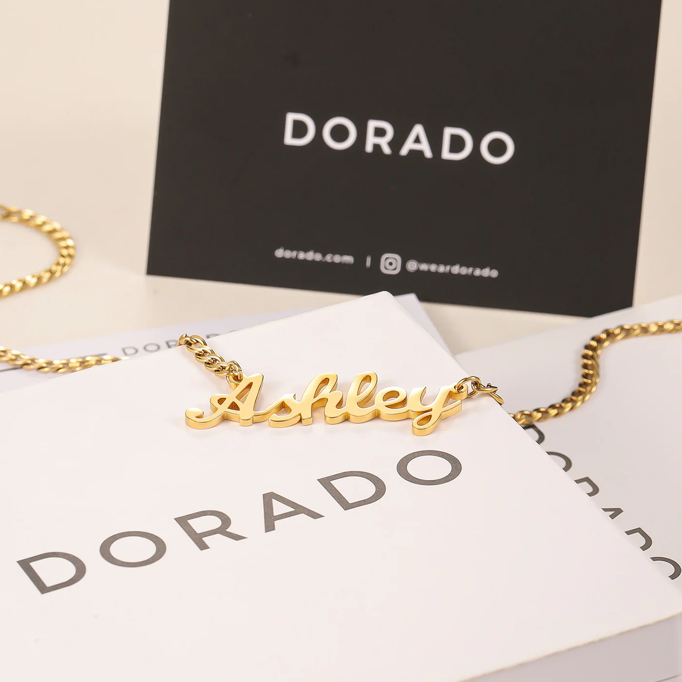 Custom Name Necklace w/ Cuban Chain - Image 3