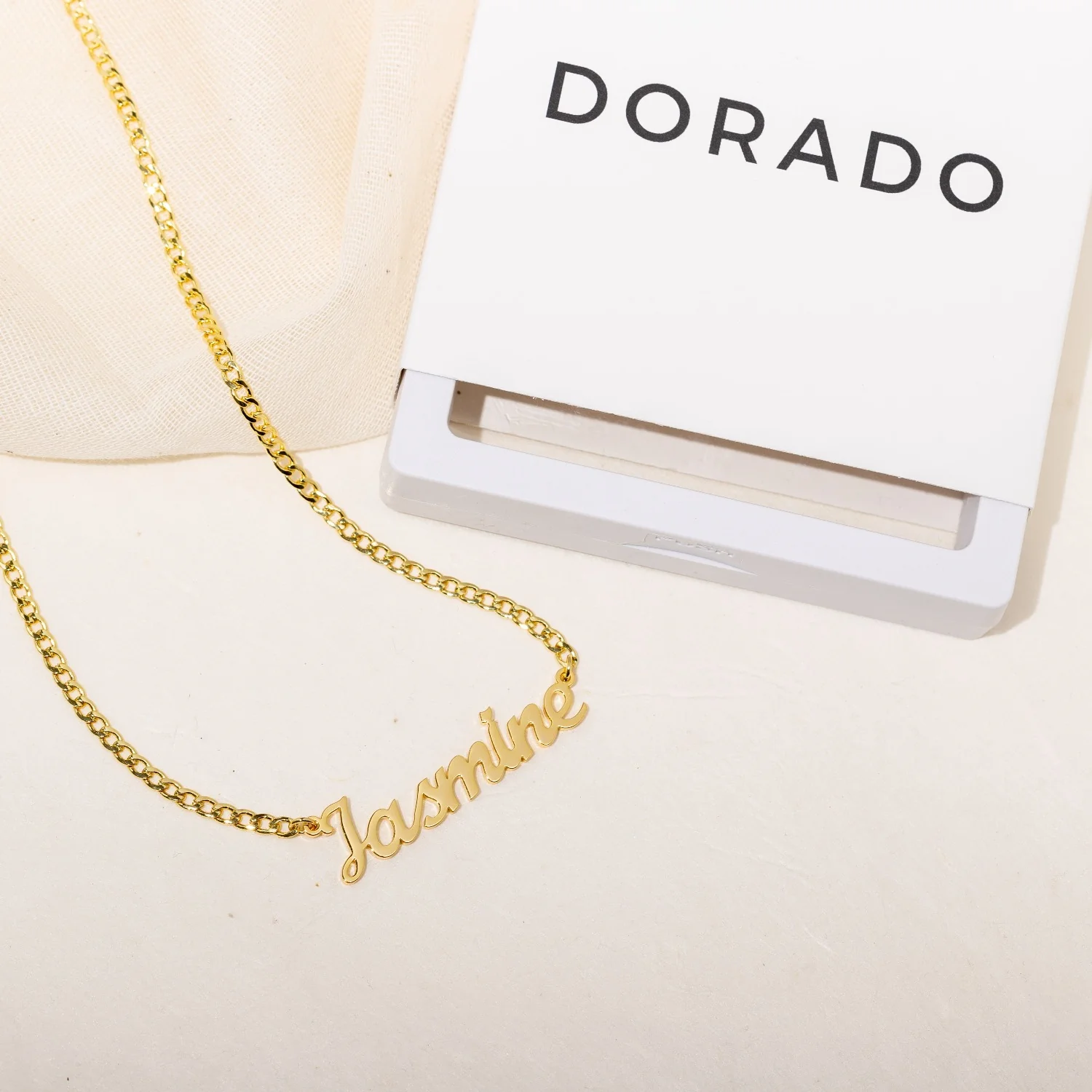 Custom Name Necklace w/ Cuban Chain - Image 4