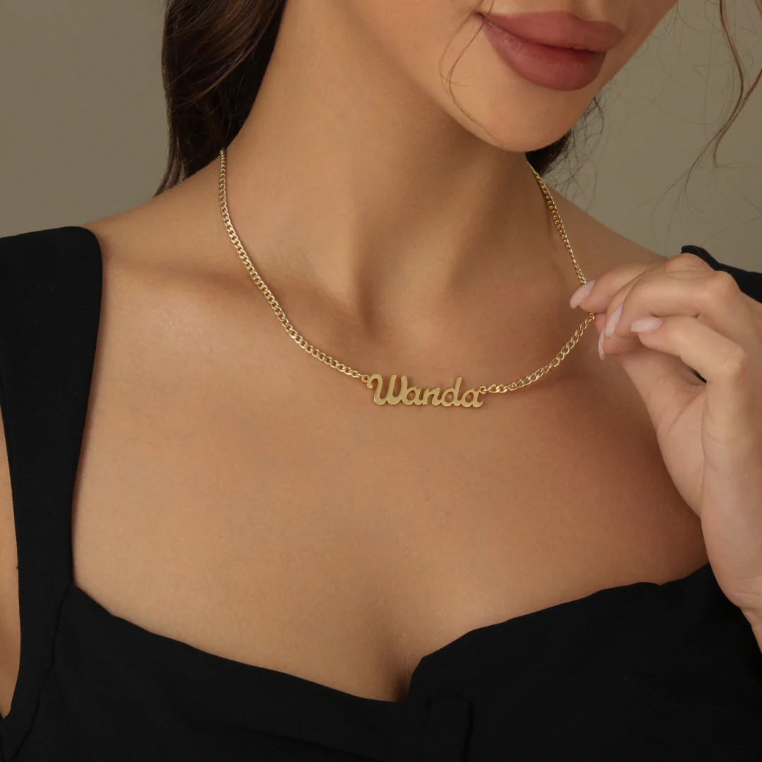 Custom Name Necklace w/ Cuban Chain - Image 8