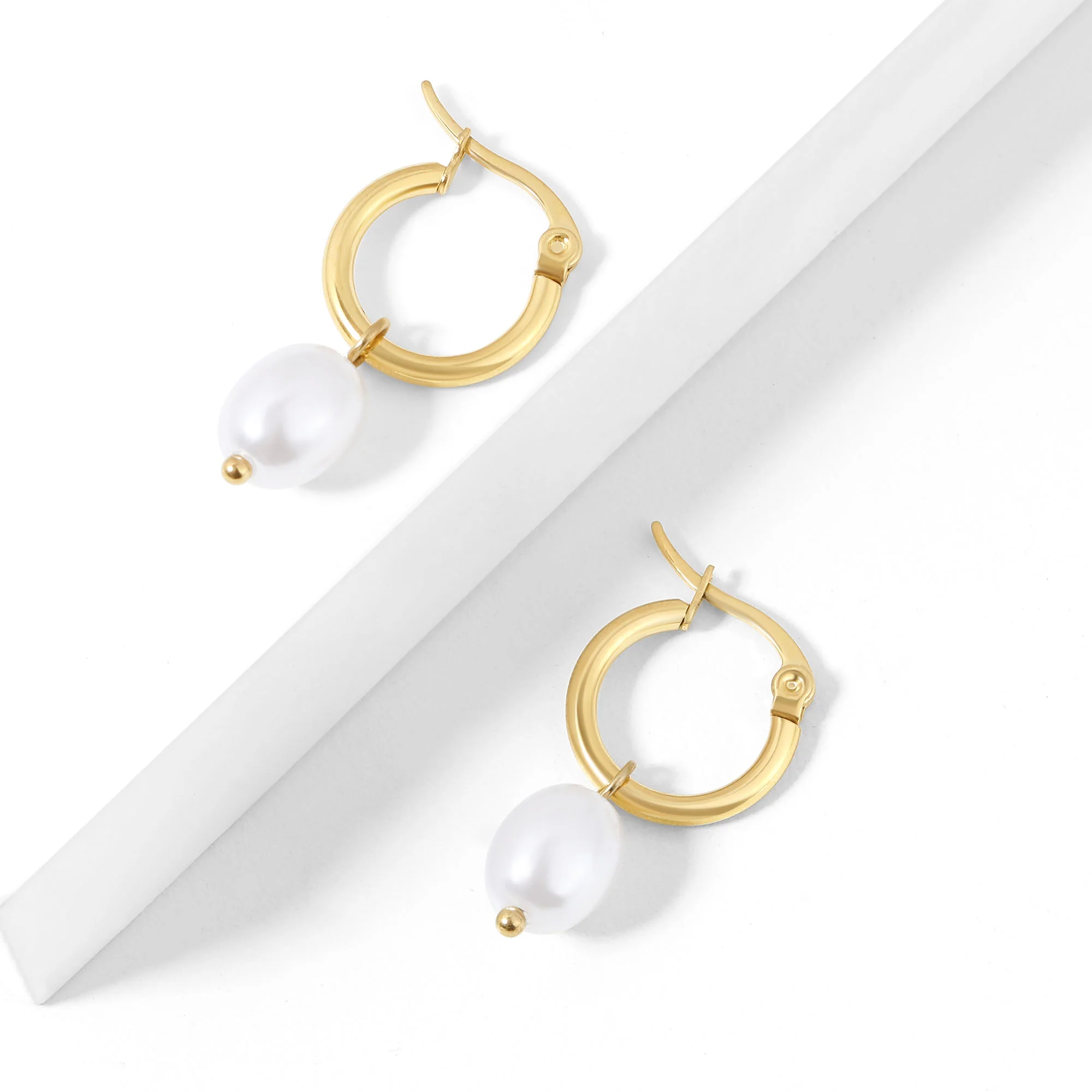 Freshwater Pearl Charm Earrings - Image 7