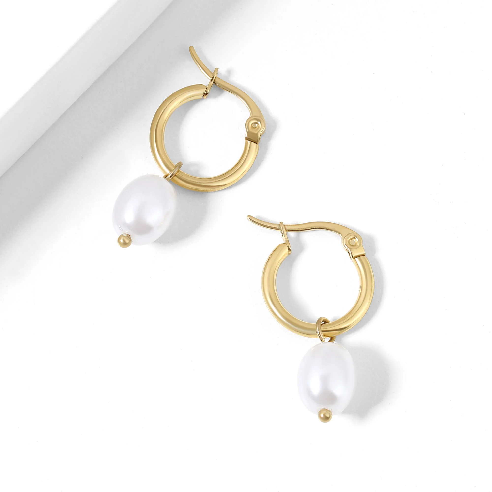 Freshwater Pearl Charm Earrings - Image 8