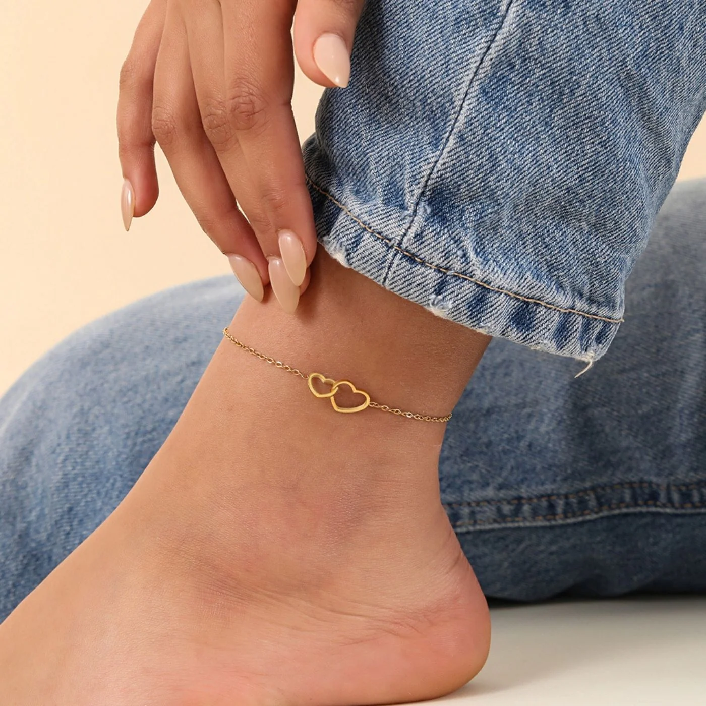 Heart Link Anklet - Image 2