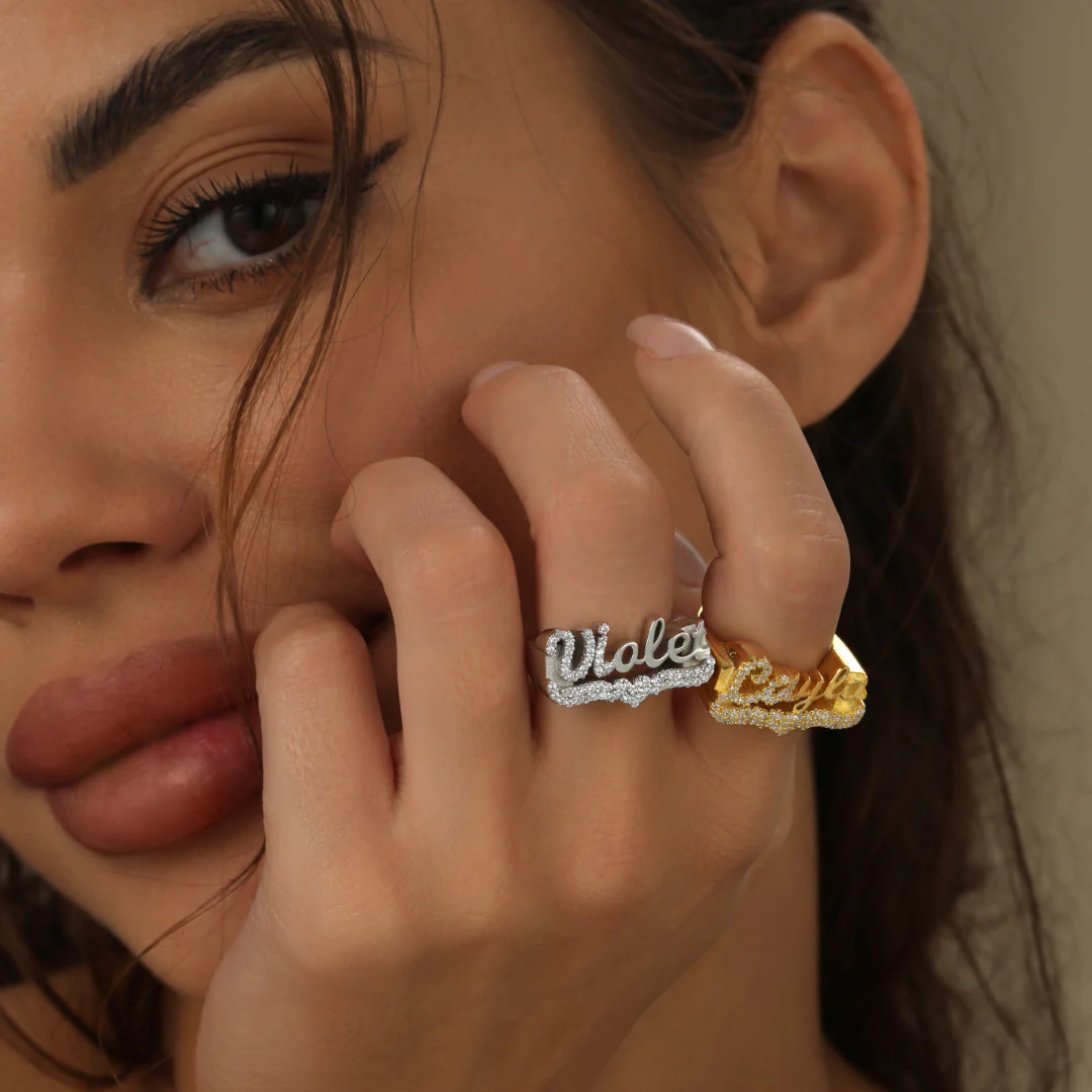 Iced 3D Name Ring - Image 2