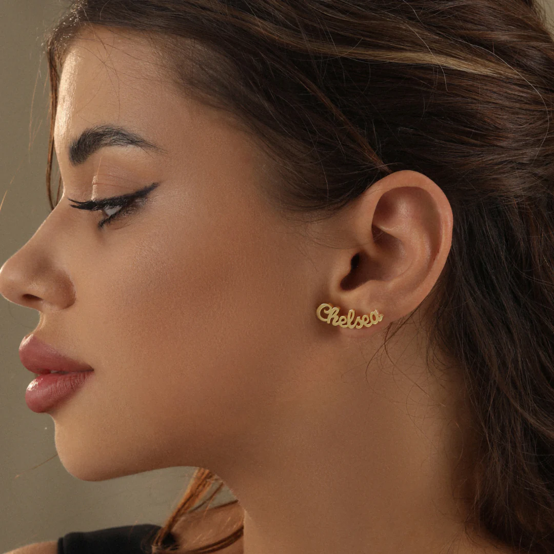 Name Stud Earrings - Image 4